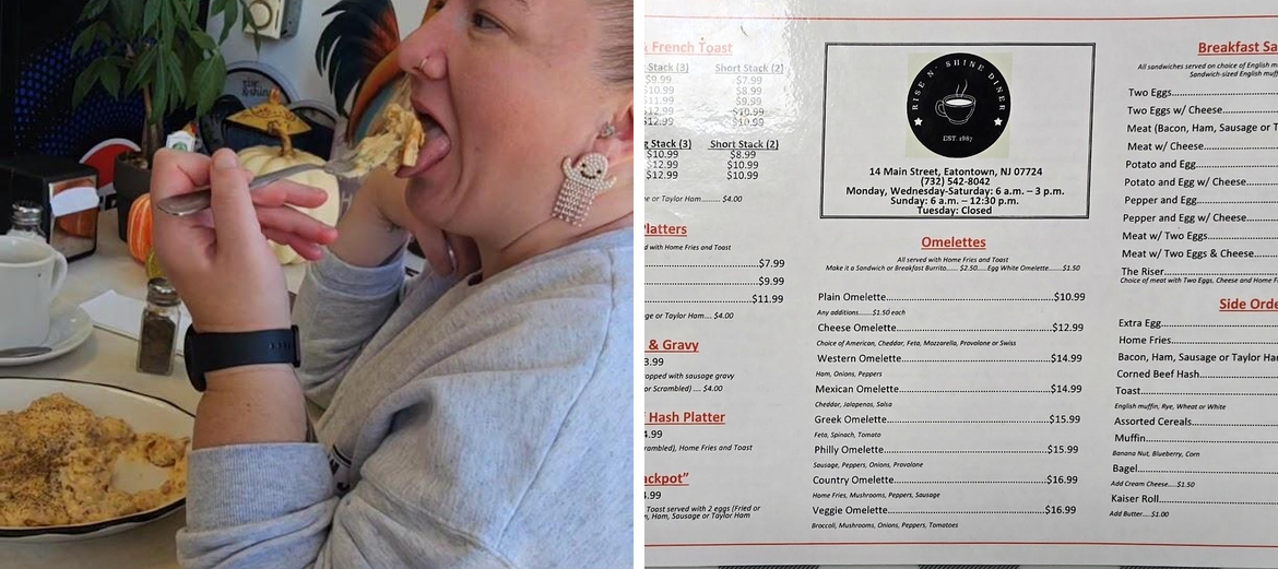 Rise N Shine Diner Menu