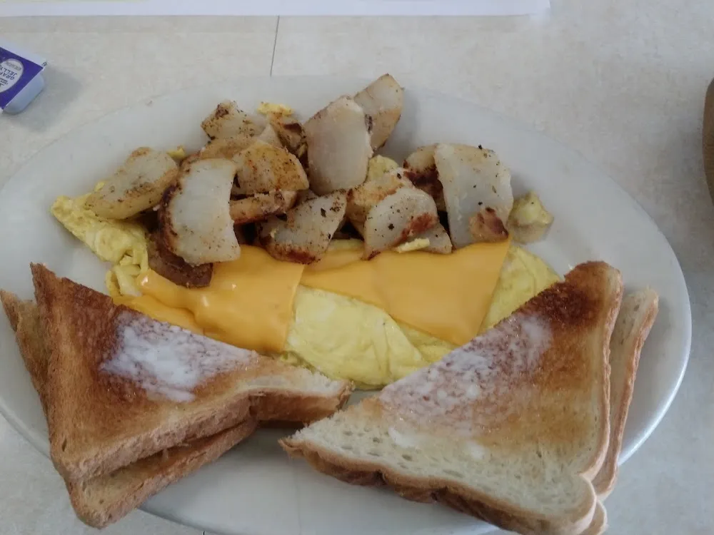 Home Fries with Egg with Cheese and Toast